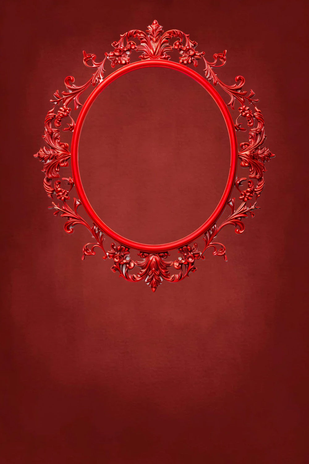 Dbackdrop Art Cornice Per Foto Ovale Rossa Vintage Sfondo Astratto RR4-52