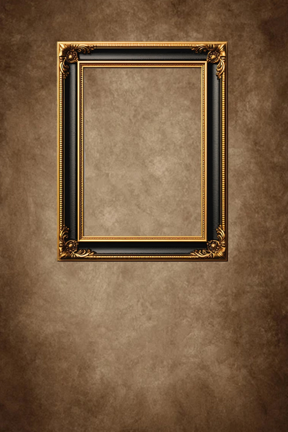 Dbackdrop Art Vintage Cornice Rettangolare Per Foto Sfondo Astratto Marrone RR4-53
