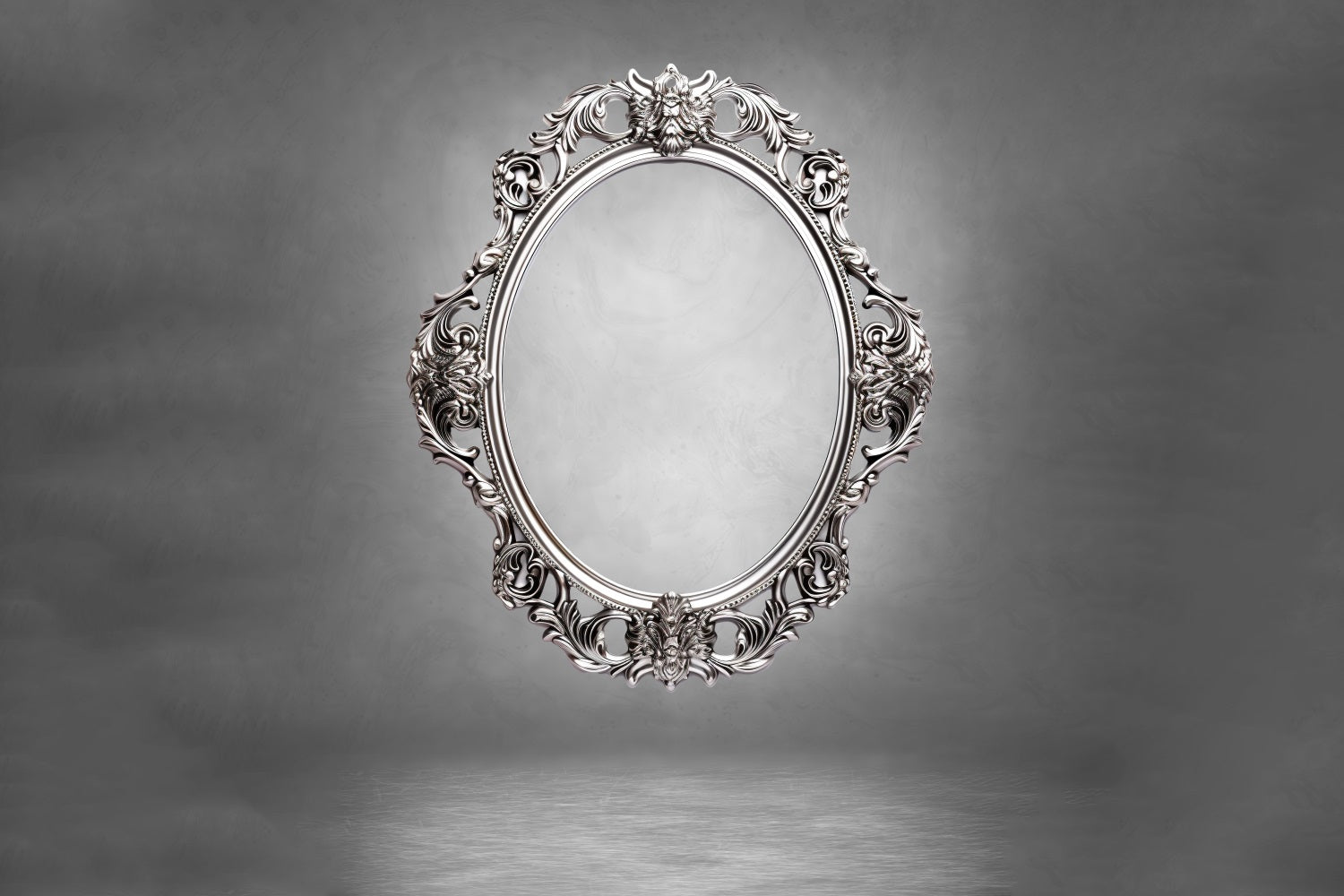 Dbackdrop Art Classic Cornice Ovale Per Foto Tono Grigio Sfondo Astratto RR4-59