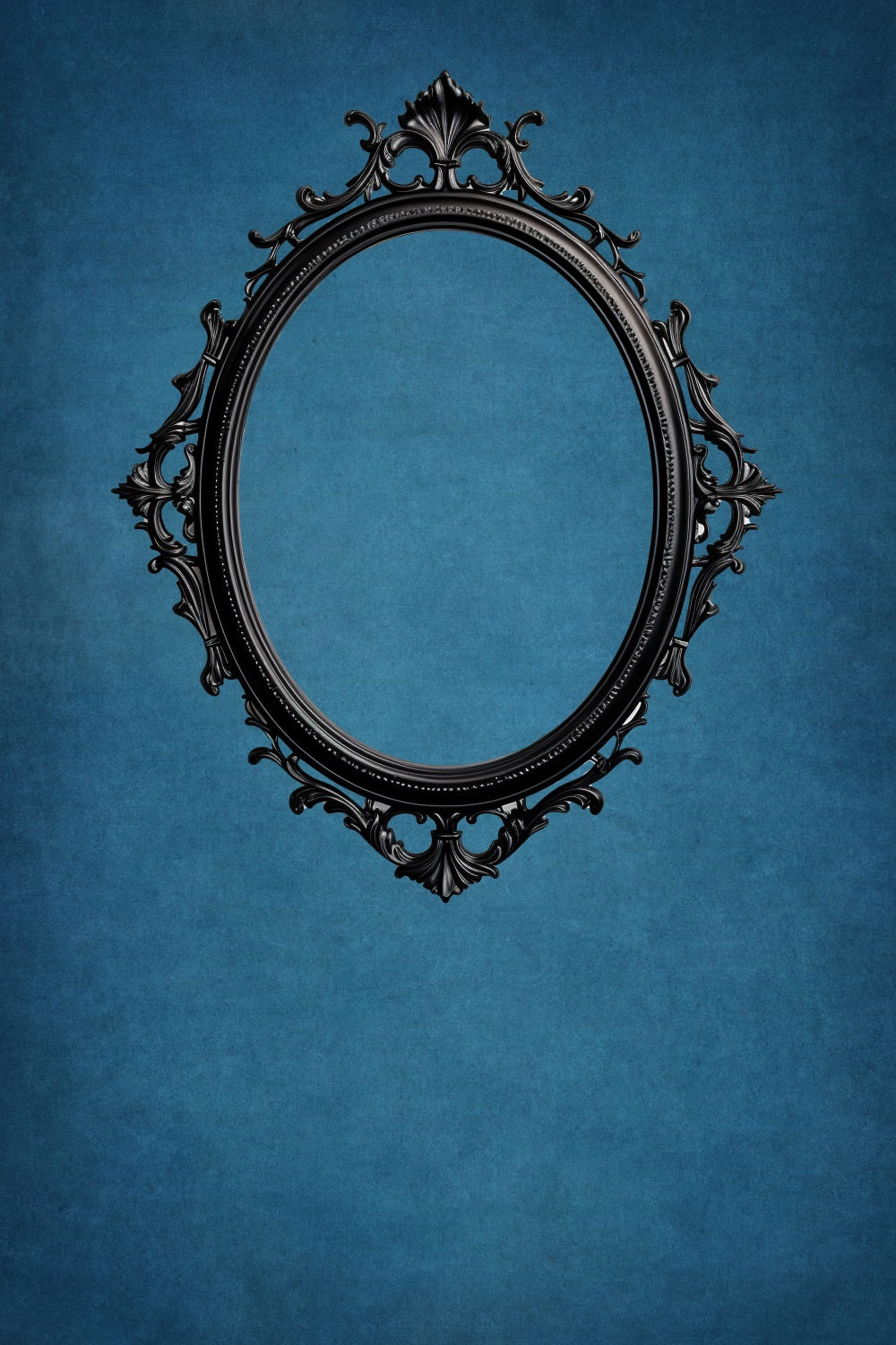 Dbackdrop Art Classic Cornice Ovale Nera Sfondo Astratto Blu RR4-60