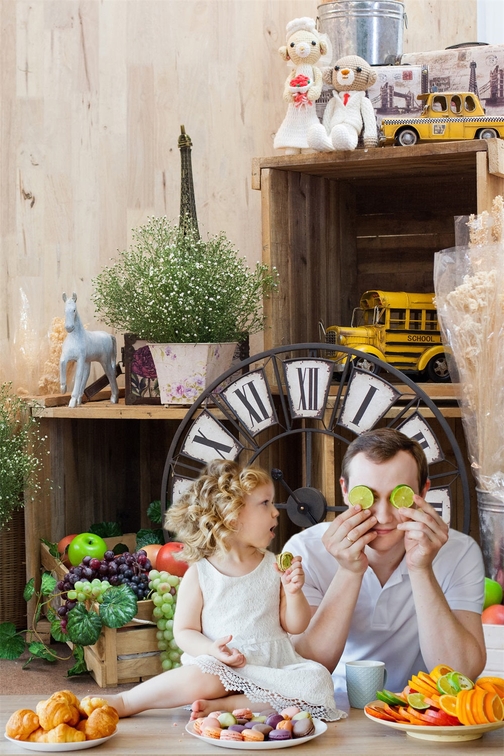 Sfondo Per Cabina Fotografica Con Decorazioni Verdi E Fiori RR5-26