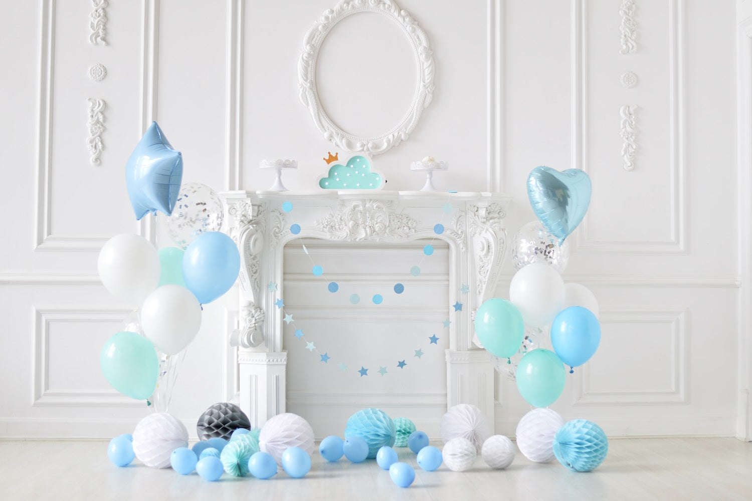 Sfondo Di Compleanno Per Bambini Con Decorazione A Palloncino RR5-34
