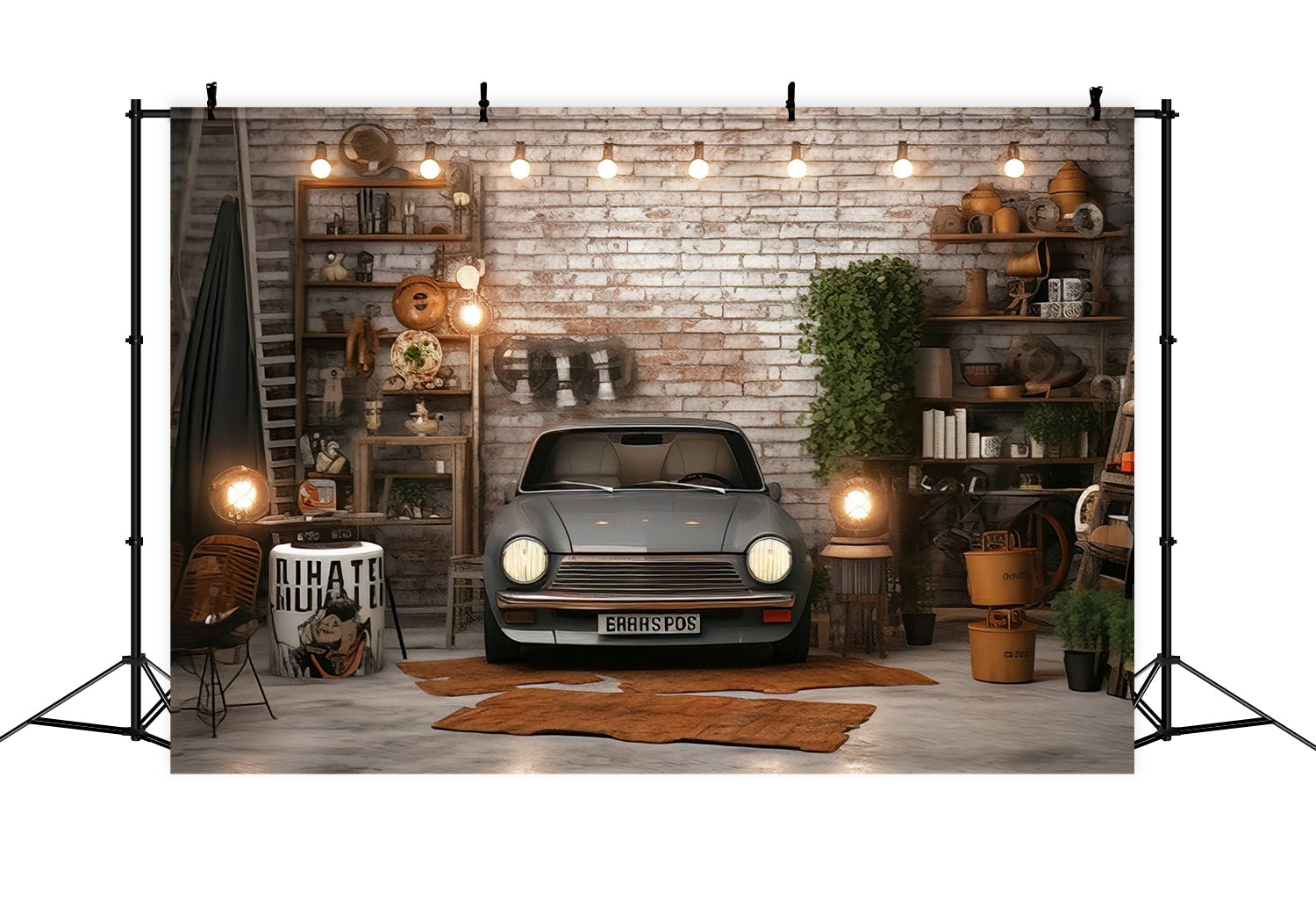 Sfondo Della Stanza Degli Attrezzi Automobilistici Per La Festa Del Papa RR5-4