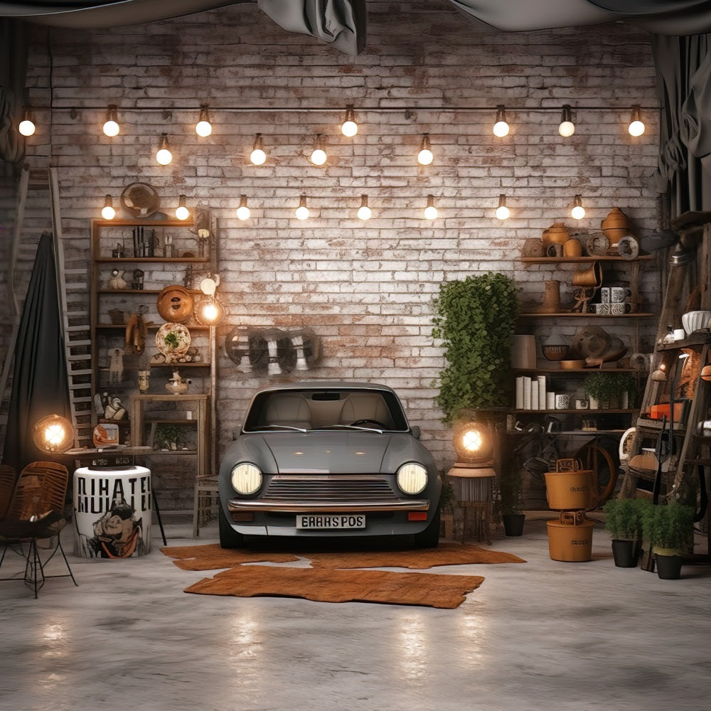 Sfondo Della Stanza Degli Attrezzi Automobilistici Per La Festa Del Papa RR5-4