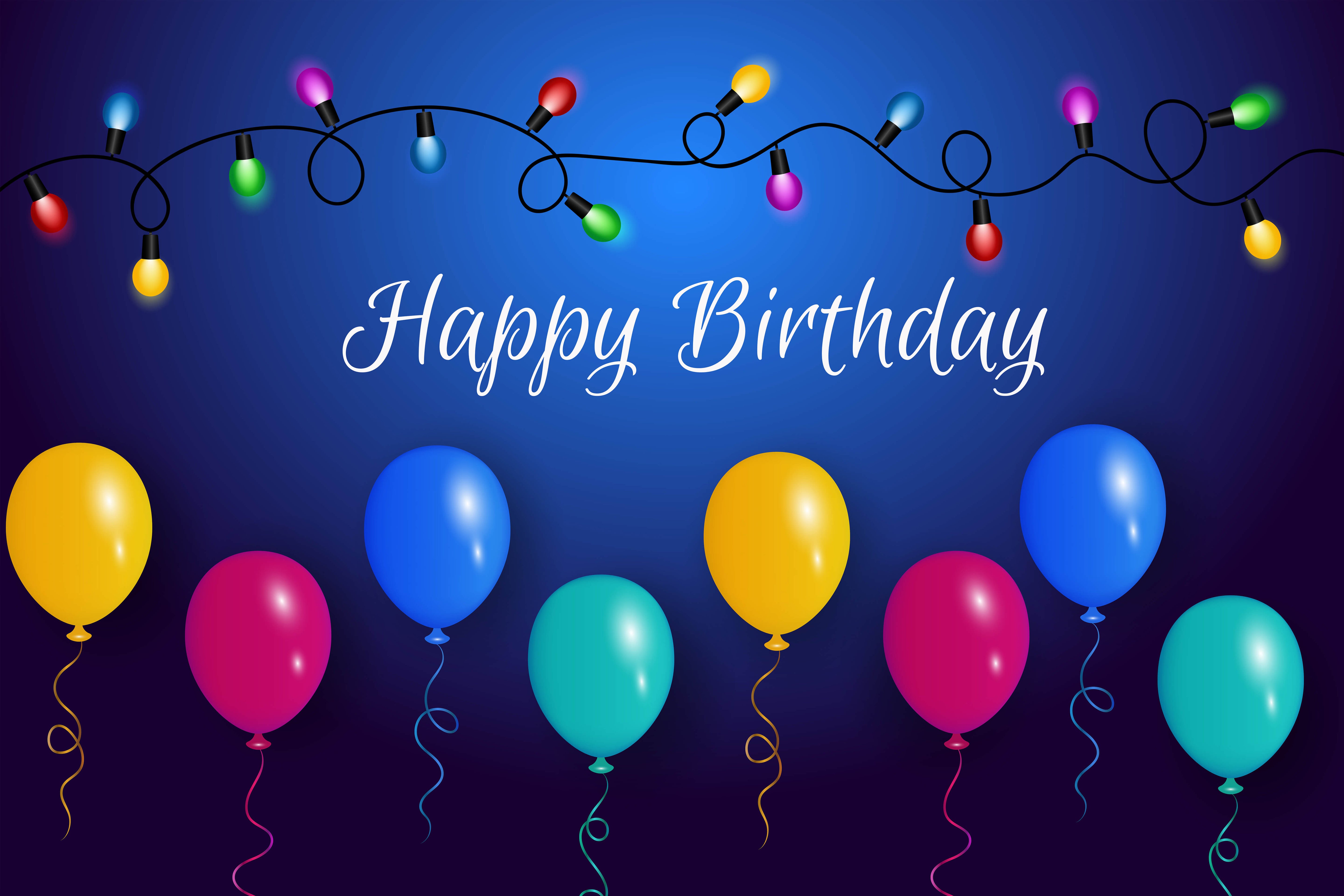 Palloncini Lampadine Personalizza Lo Sfondo Di Compleanno RR5-50