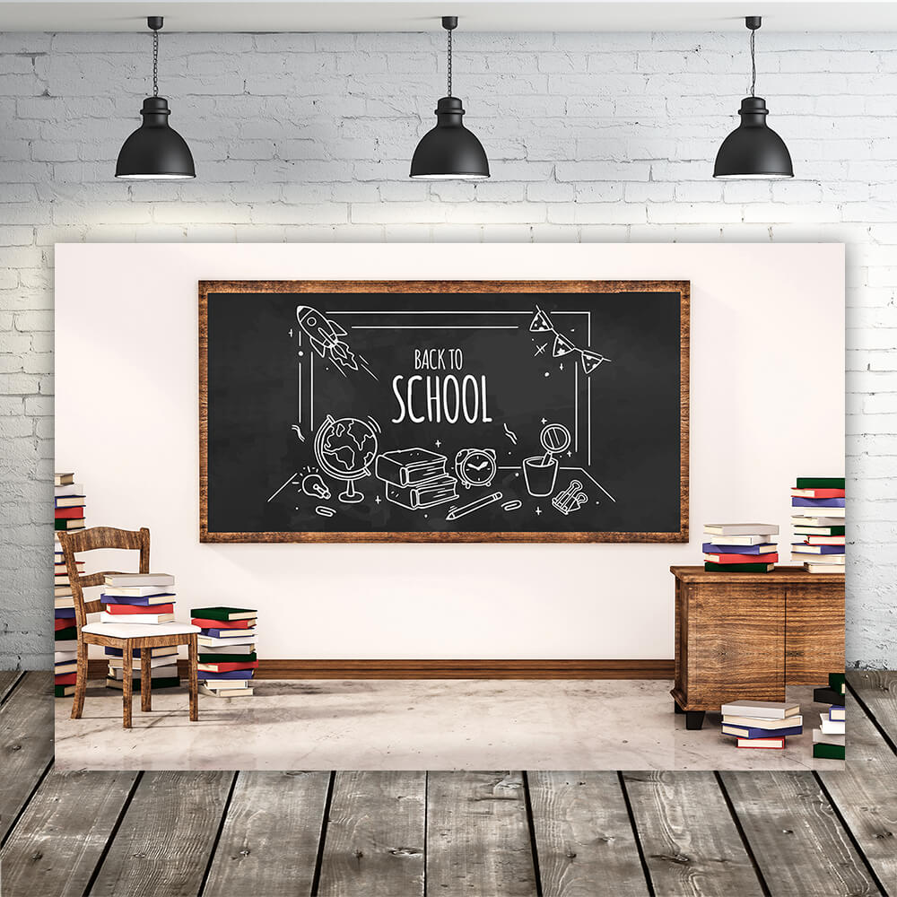 Ritorno A Scuola Sfondo Per Lavagna In Aula RR6-30