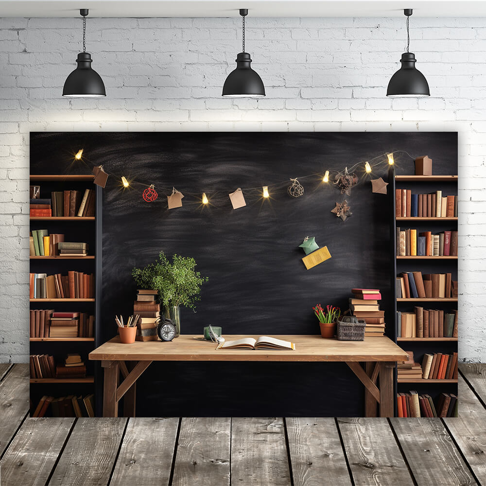 Sfondo Per Scrivania Con Libreria A Tema Ritorno A Scuola RR6-34