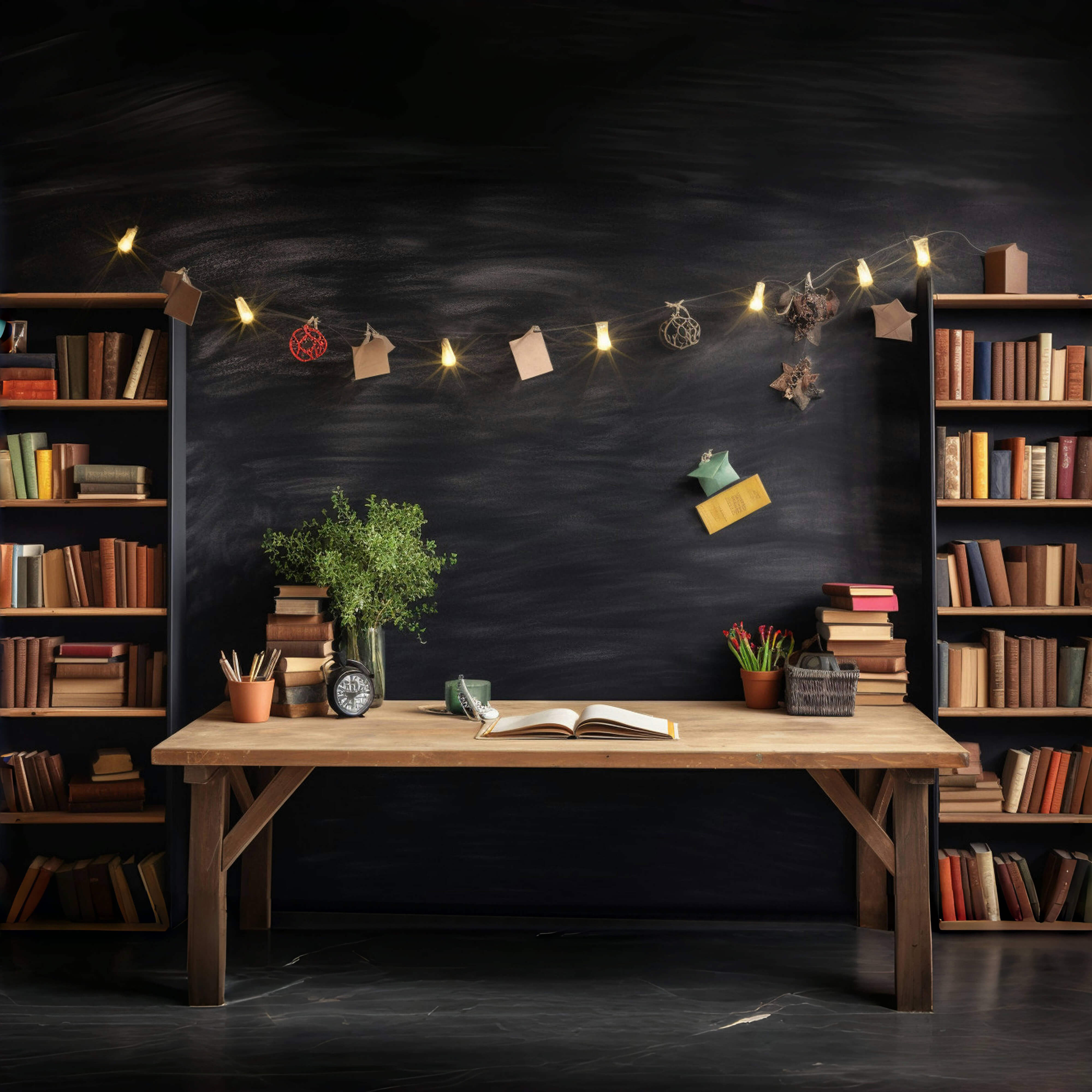 Sfondo Per Scrivania Con Libreria A Tema Ritorno A Scuola RR6-34