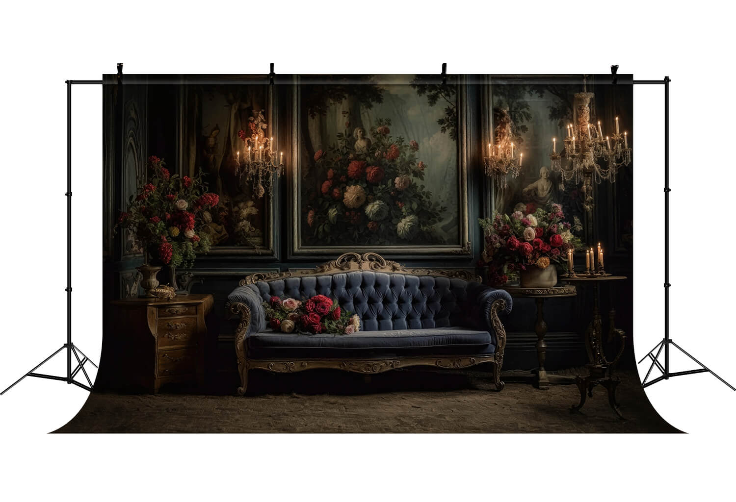 Divano Del Soggiorno Vittoriano Sfondo Da Parete Retro RR6-63