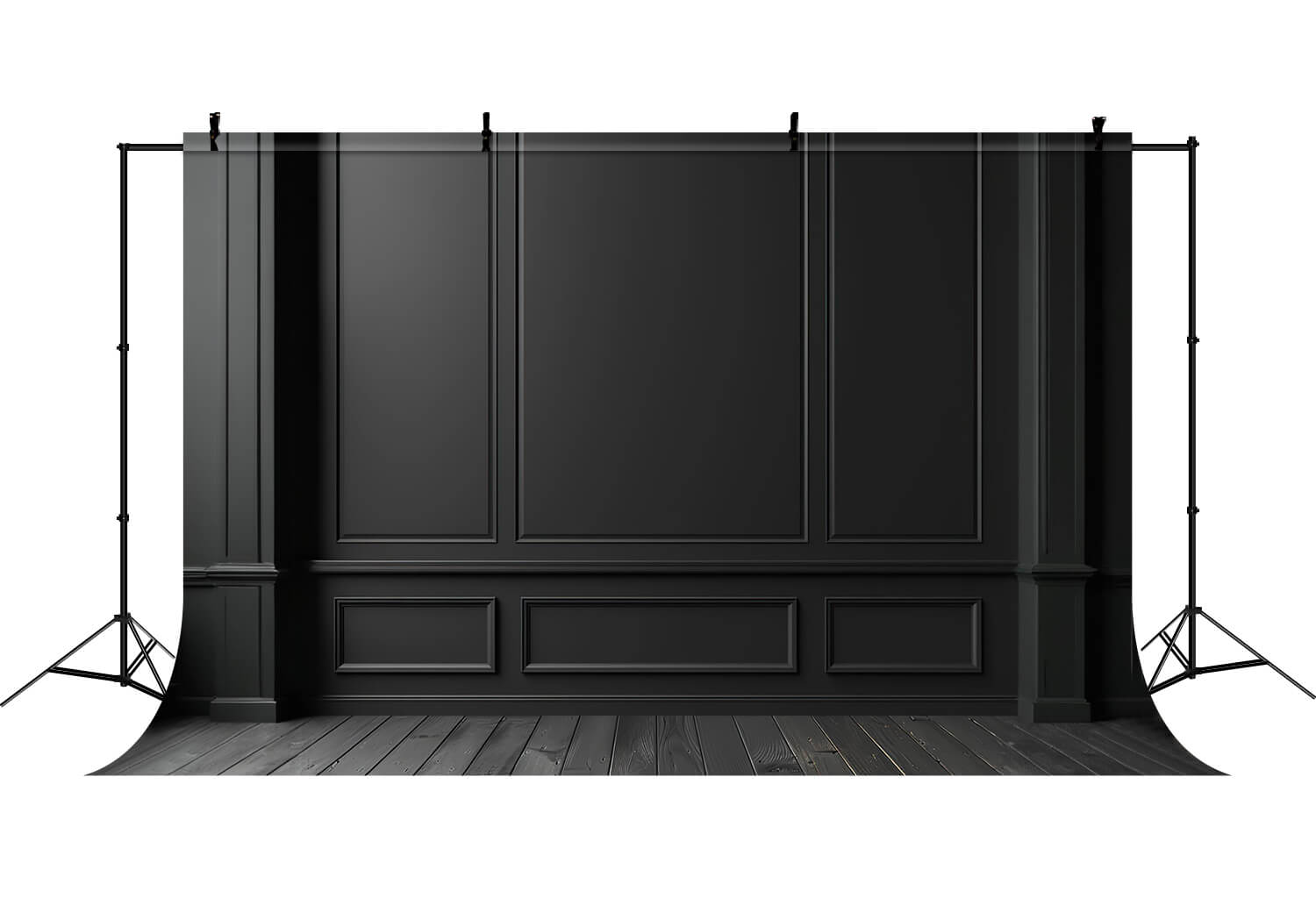 Sfondo Nero Per Pavimento In Legno Con Parete Retro RR6-65