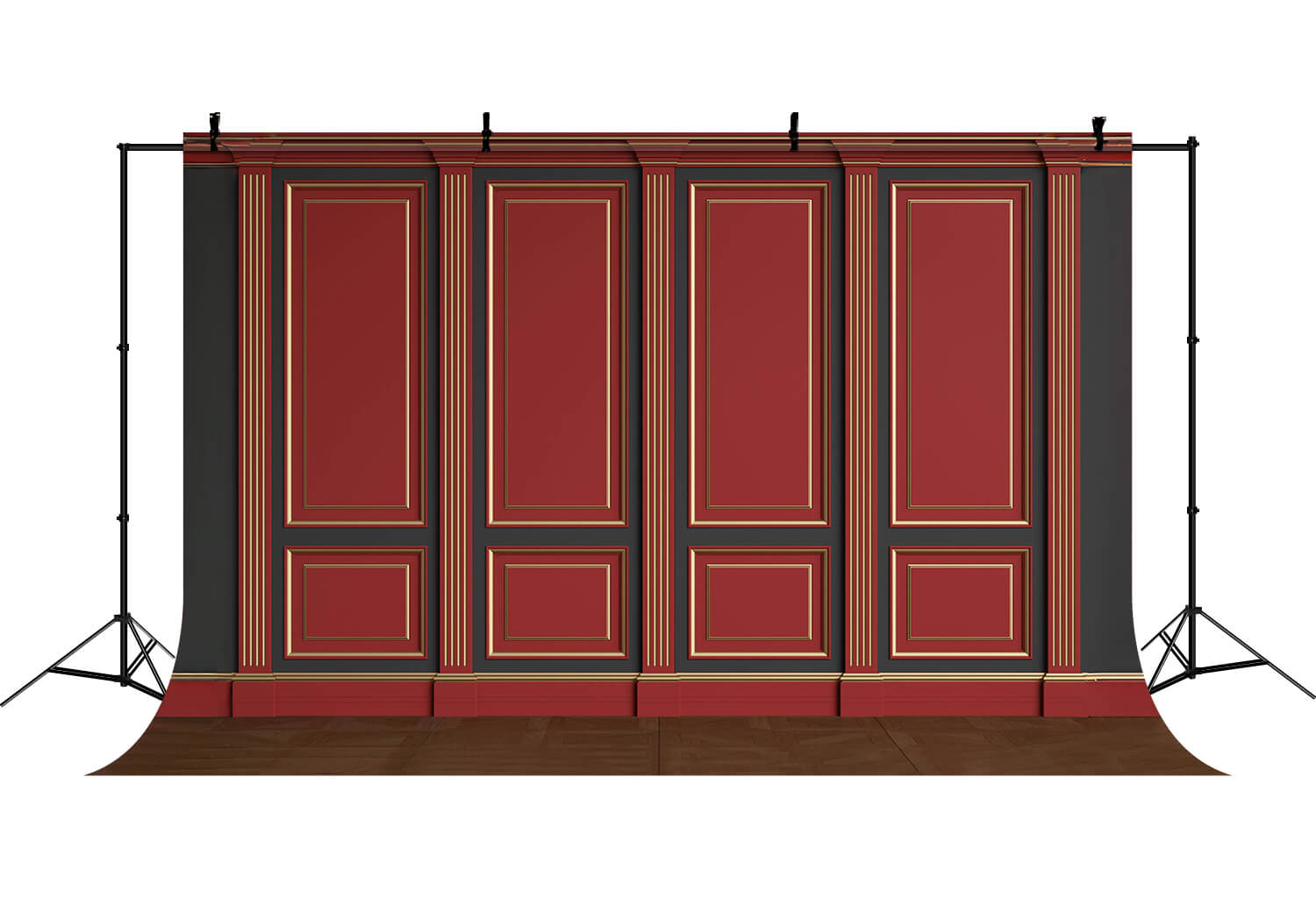 Sfondo Del Pavimento Da Parete Retro Dorato Rosso Antico RR6-72