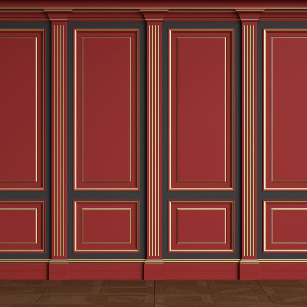 Sfondo Del Pavimento Da Parete Retro Dorato Rosso Antico RR6-72