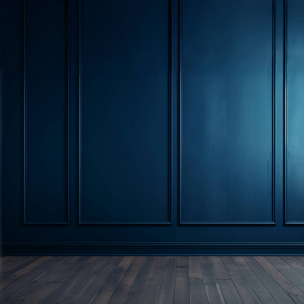 Sfondo Pavimento In Legno Vintage Blu Retro Con Parete RR6-81