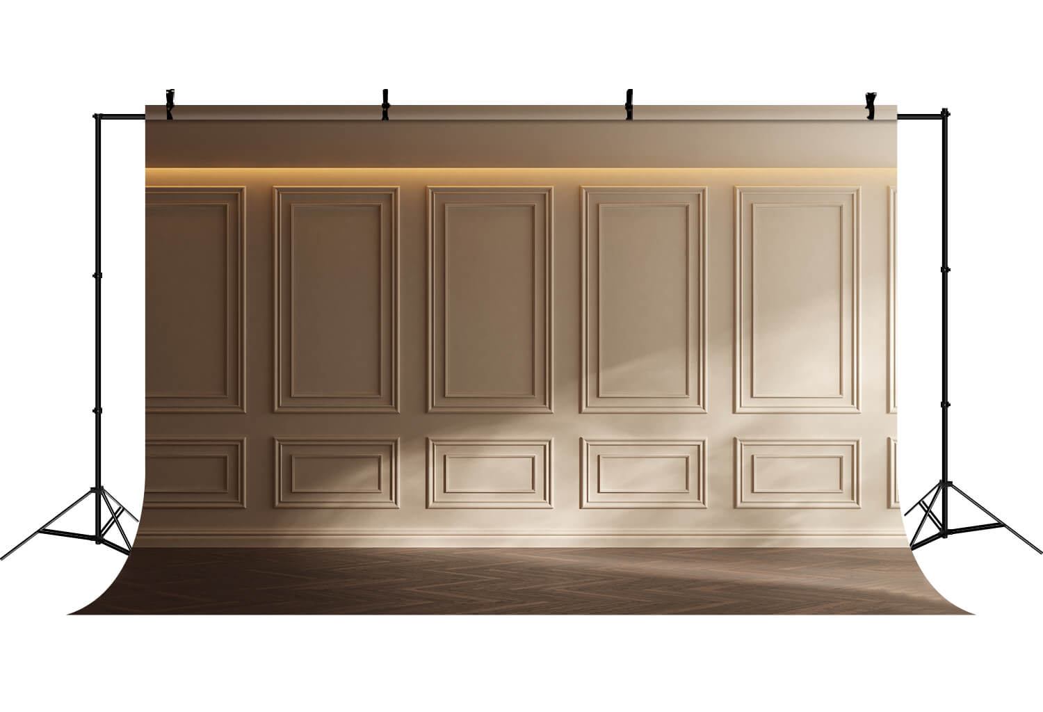 Sfondo Di Pavimento In Legno Con Parete Retro Stanza Vuota RR6-87