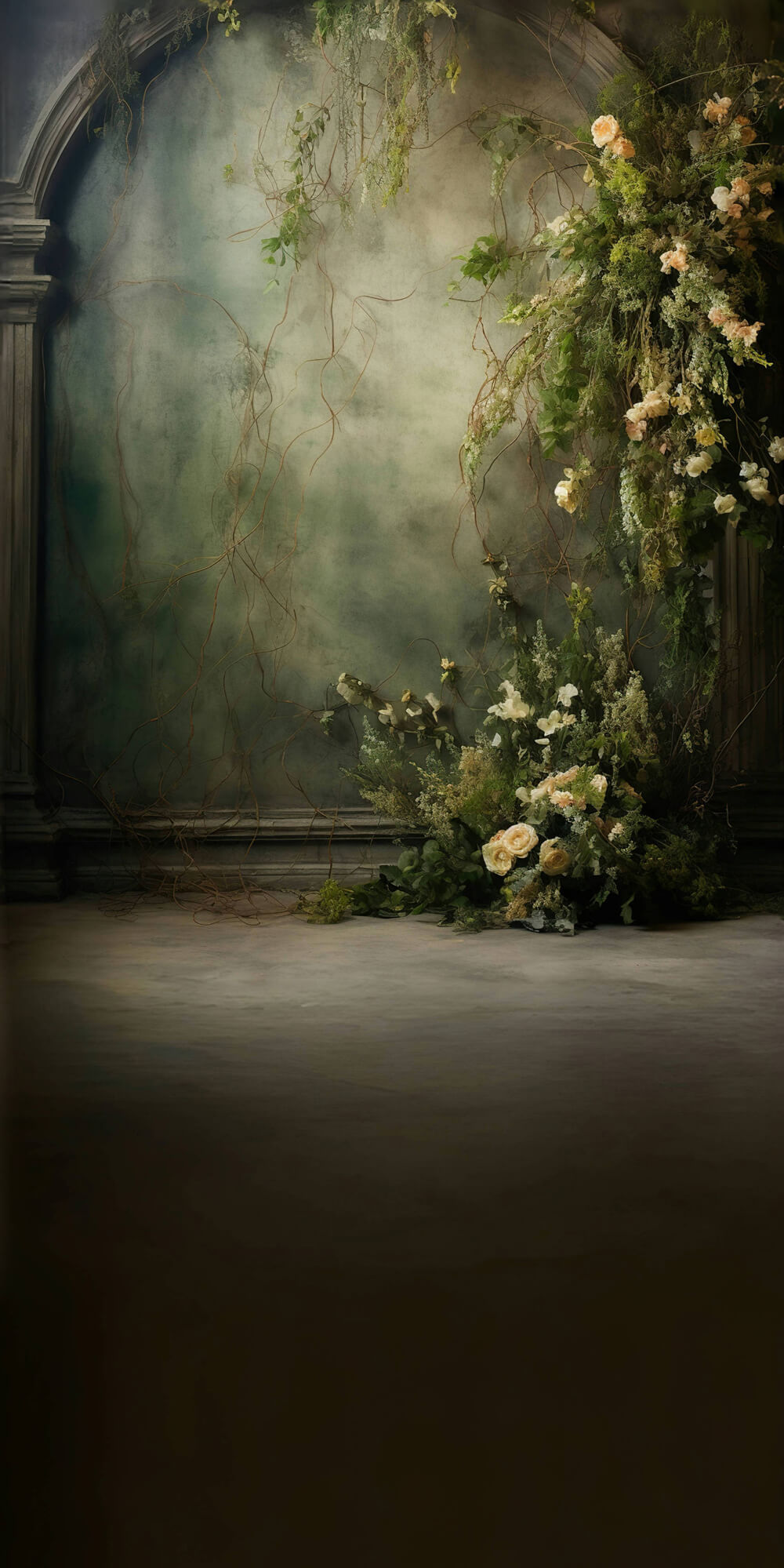 Sfondo Fotografico Verde Fine Art Floral Sweep RR6-94