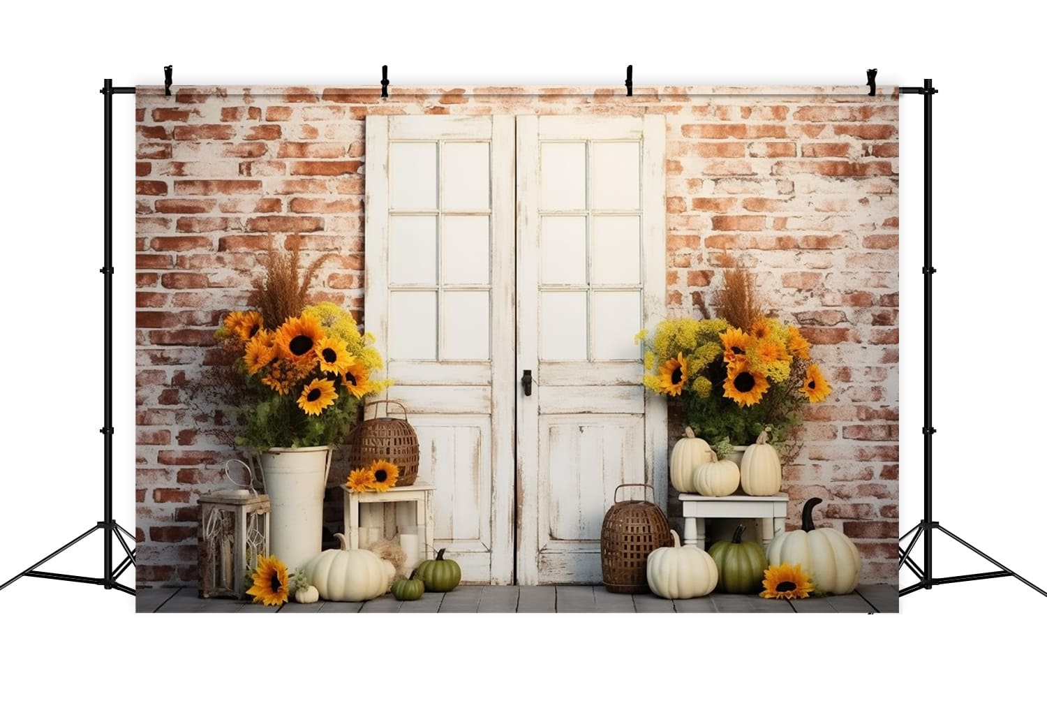 Sfondo Autunnale Con Zucca Girasole RR7-116