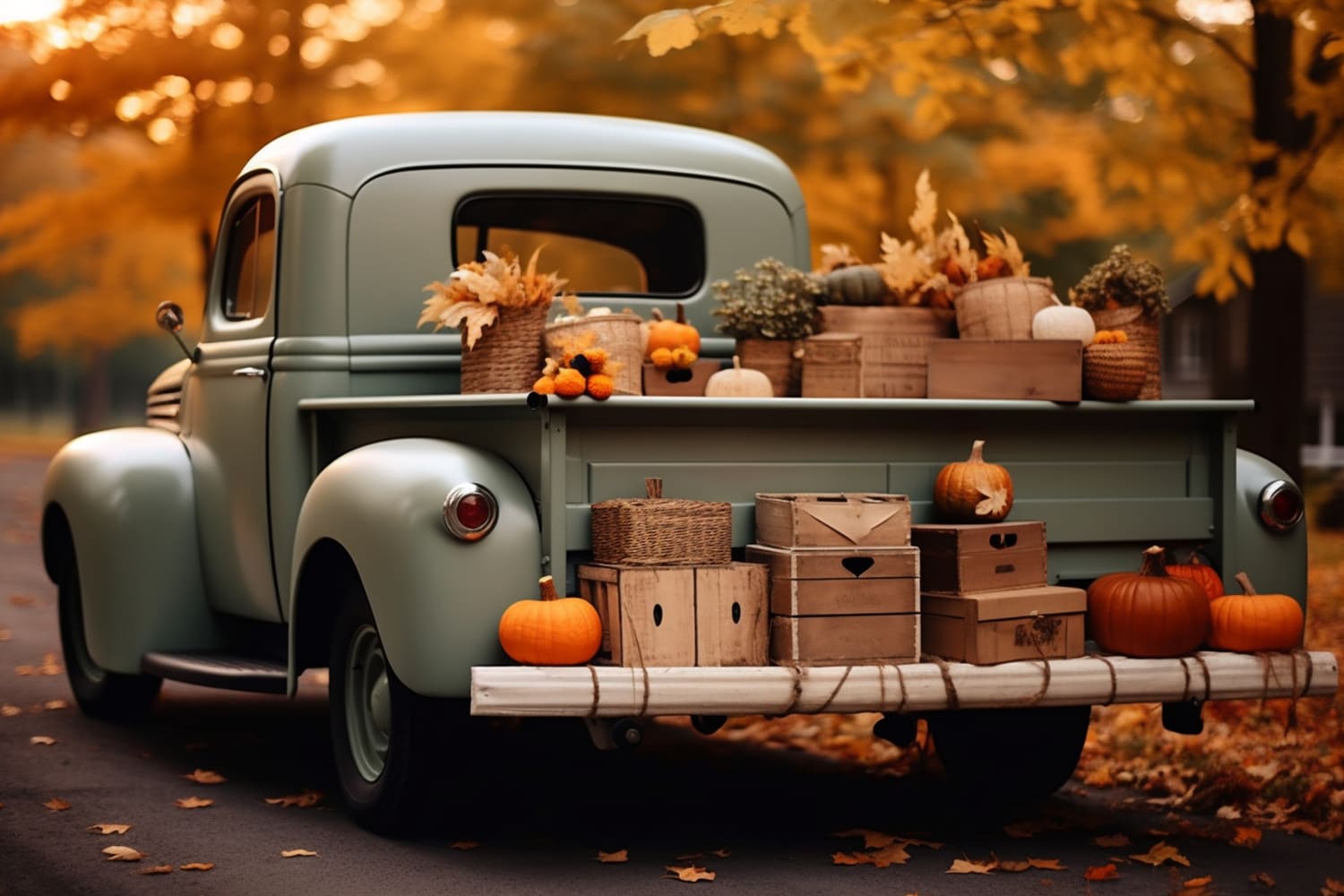 Sfondo Fotografico Per Camion Della Raccolta Autunnale RR7-161