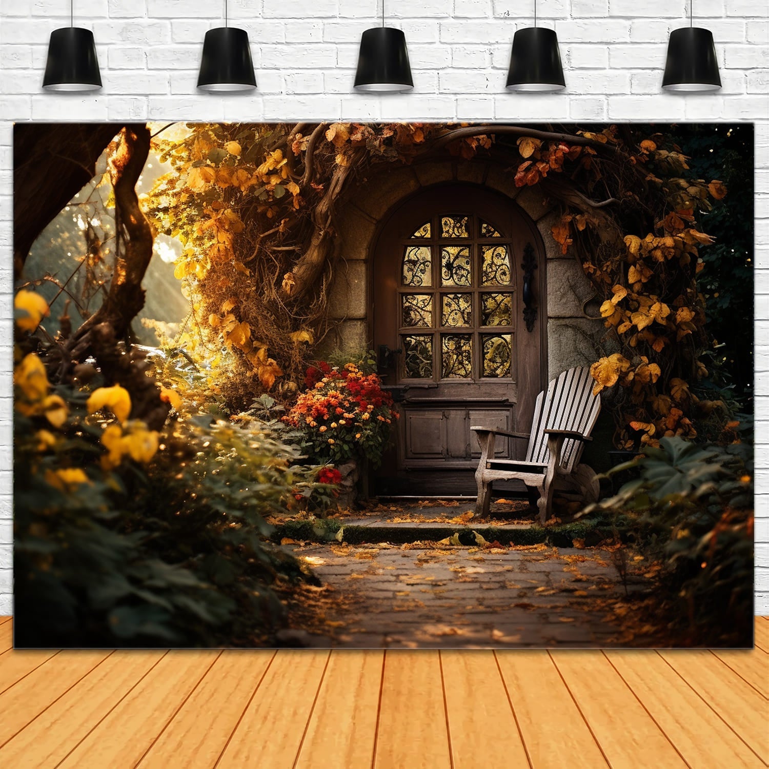 Sfondo Giardino Fiori Foglie Autunnali R R7-171