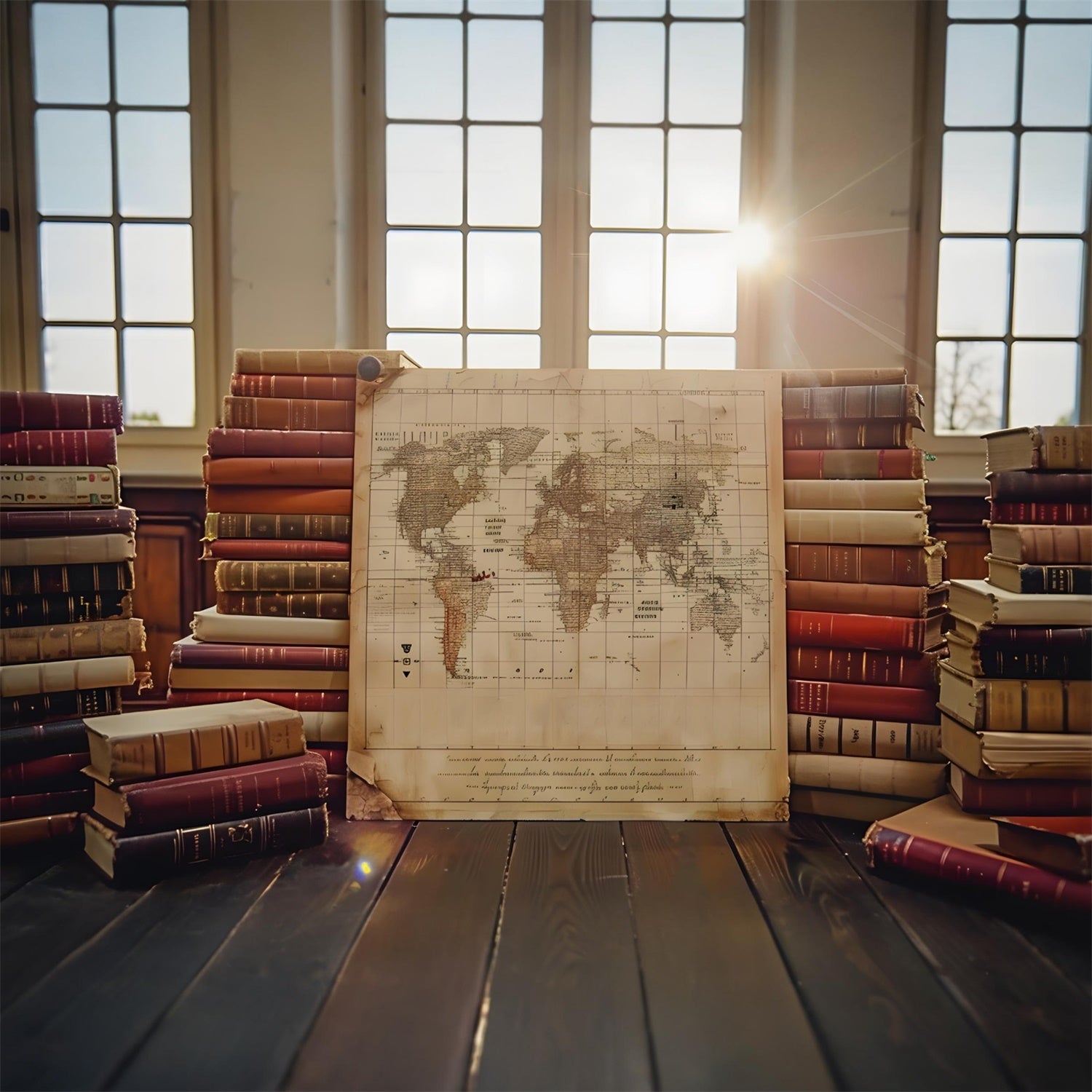 Mappa Dei Libri Classici Sfondo Del Ritorno A Scuola RR7-187