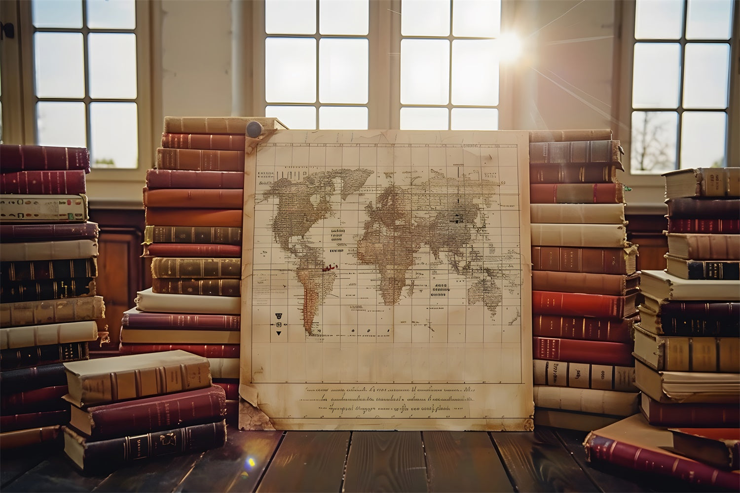 Mappa Dei Libri Classici Sfondo Del Ritorno A Scuola RR7-187