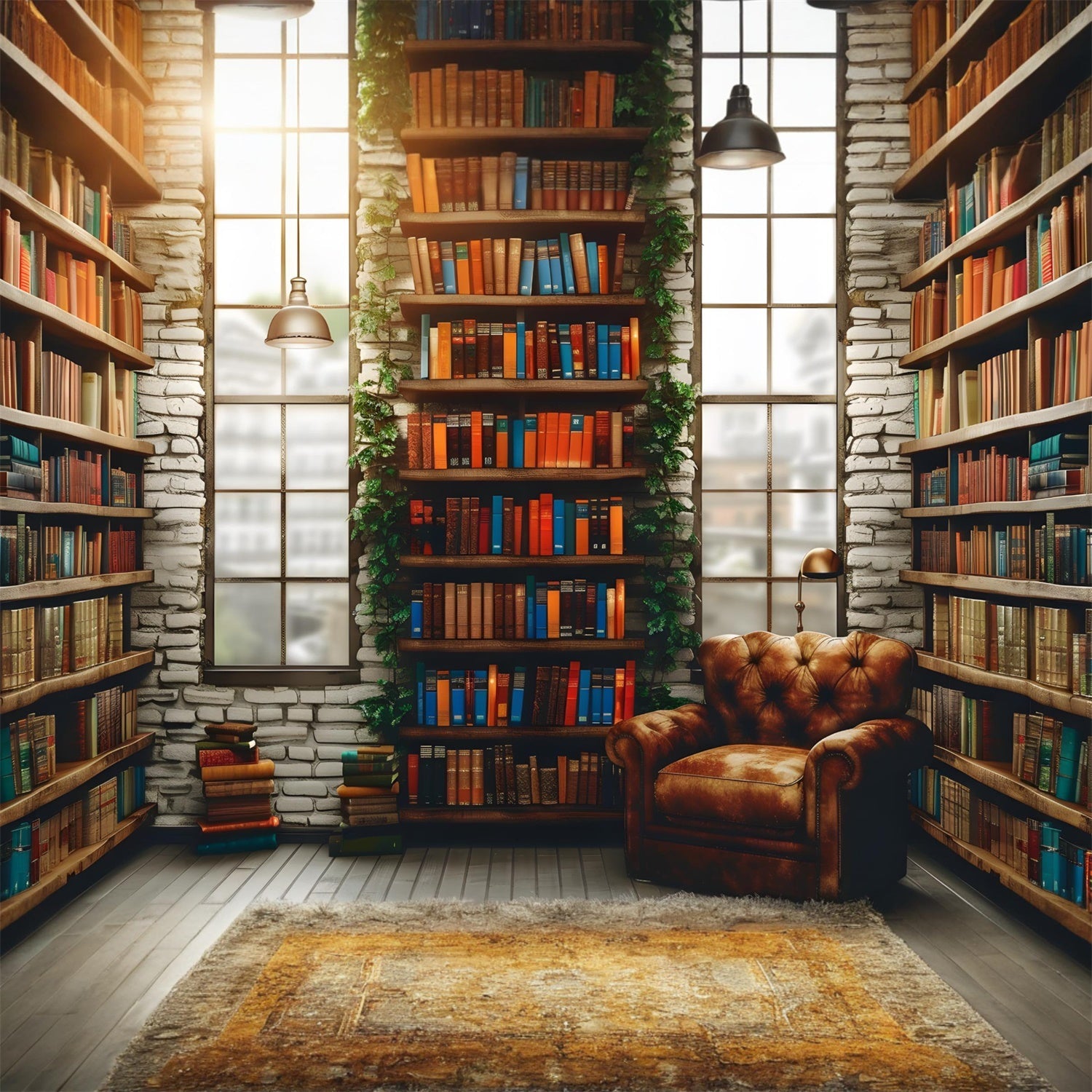 Sfondo Del Divano Con Libri Della Biblioteca Del Ritorno A Scuola RR7-192