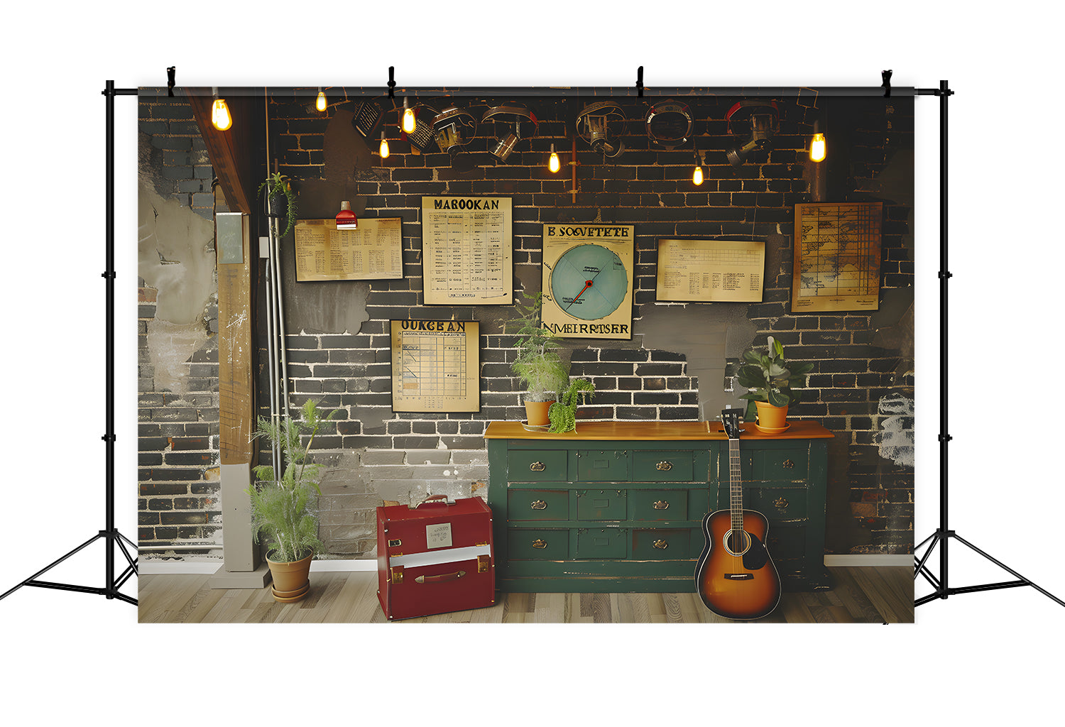 Programma Di Studio Muro Di Mattoni Sfondo Ritorno A Scuola RR7-193