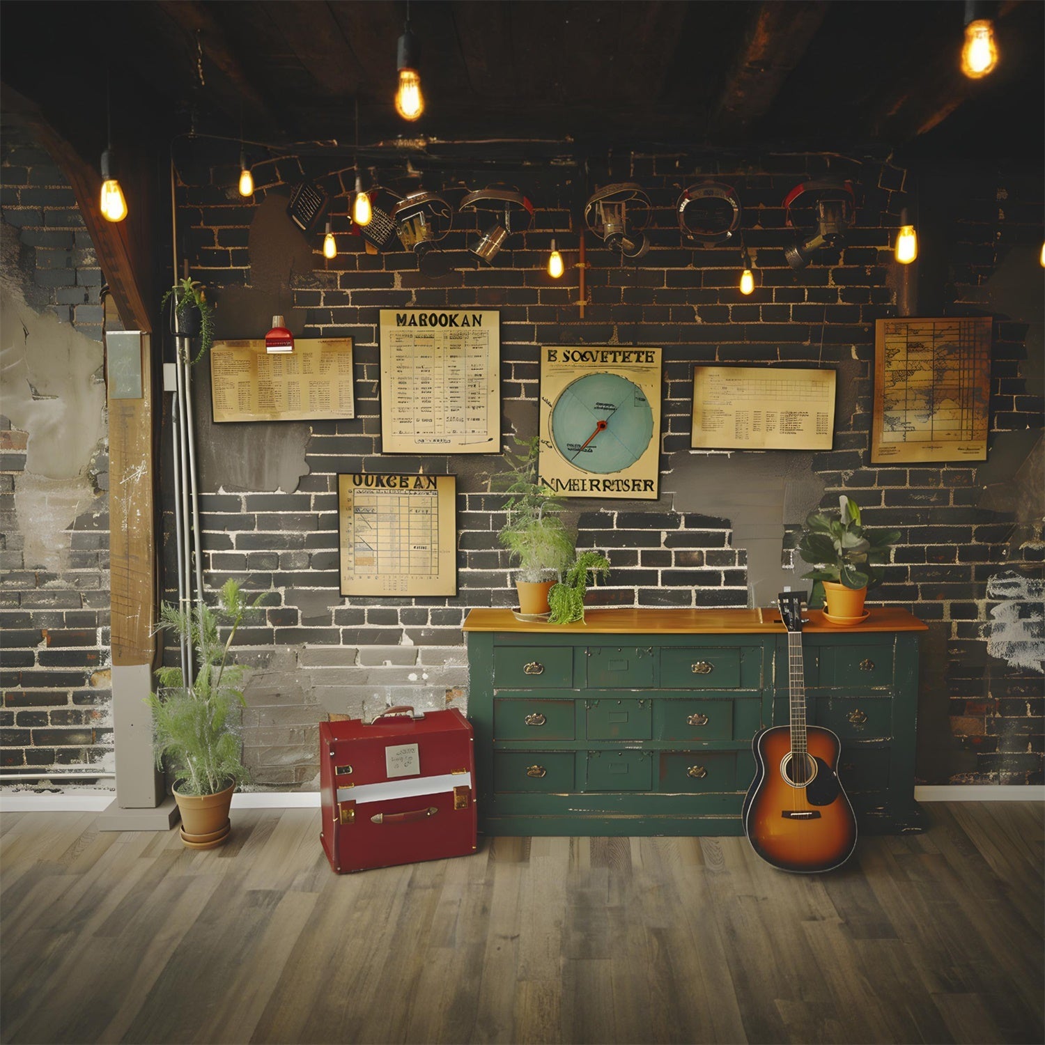 Programma Di Studio Muro Di Mattoni Sfondo Ritorno A Scuola RR7-193