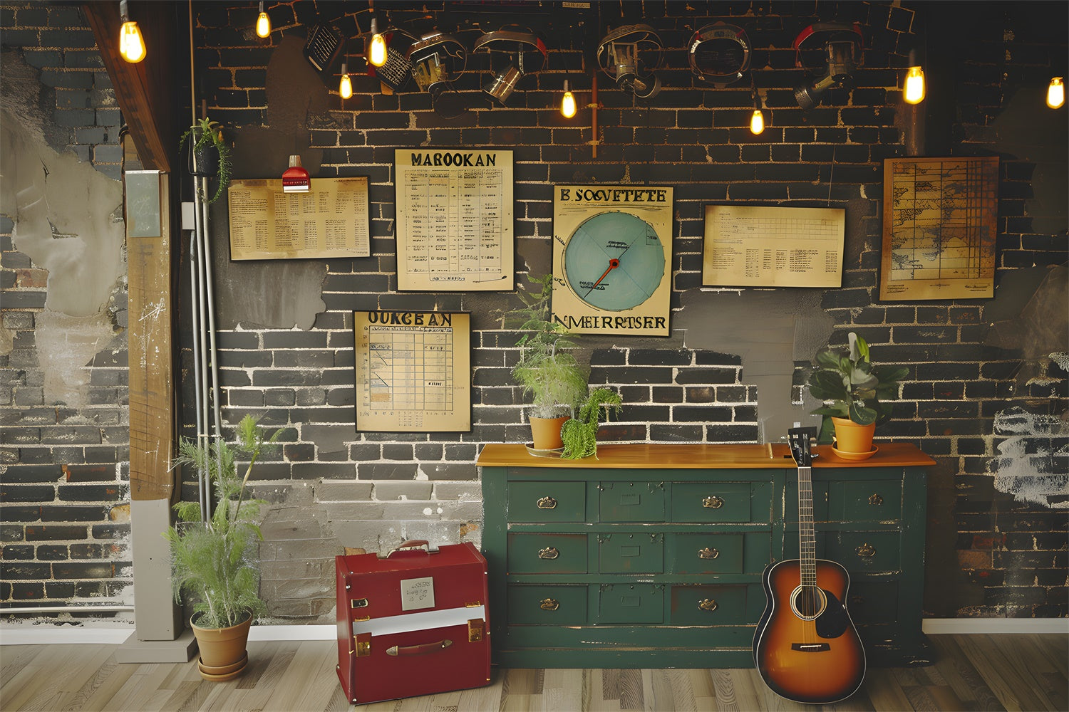 Programma Di Studio Muro Di Mattoni Sfondo Ritorno A Scuola RR7-193