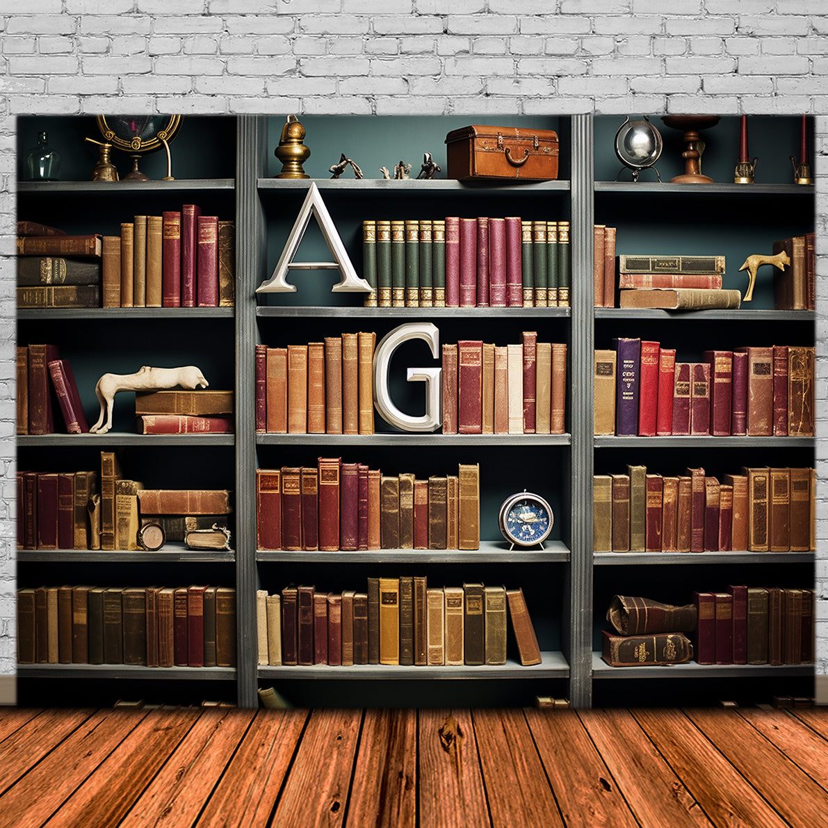 Sfondo Classico Per Il Ritorno A Scuola Con Libri Sugli Scaffali RR7-194