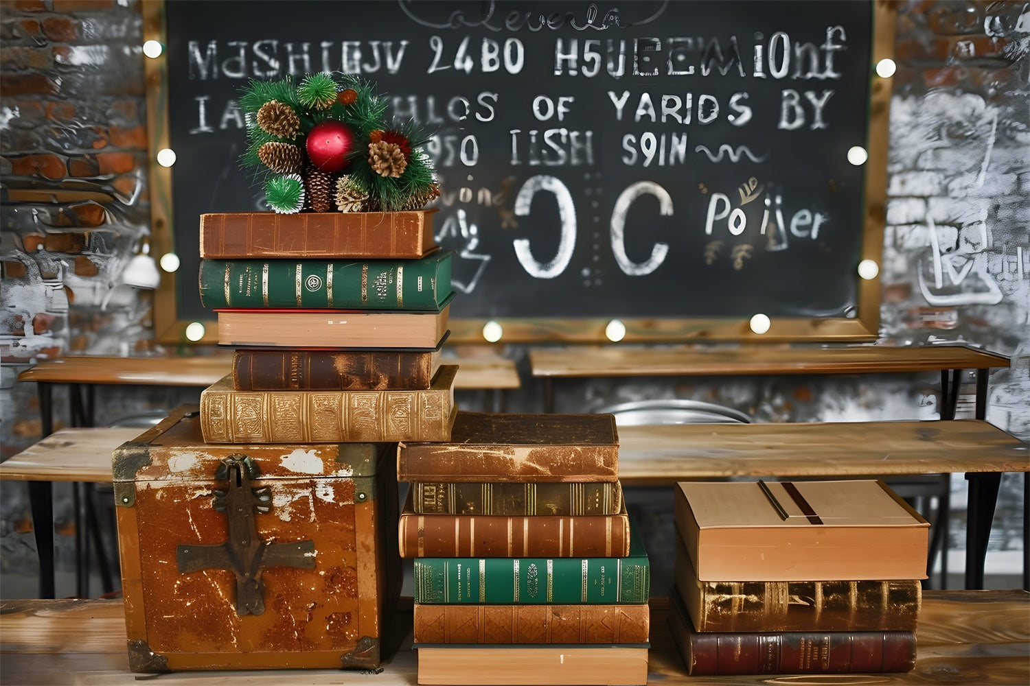 Banchi Retro Per Aula Sfondo Per Il Ritorno A Scuola RR7-196