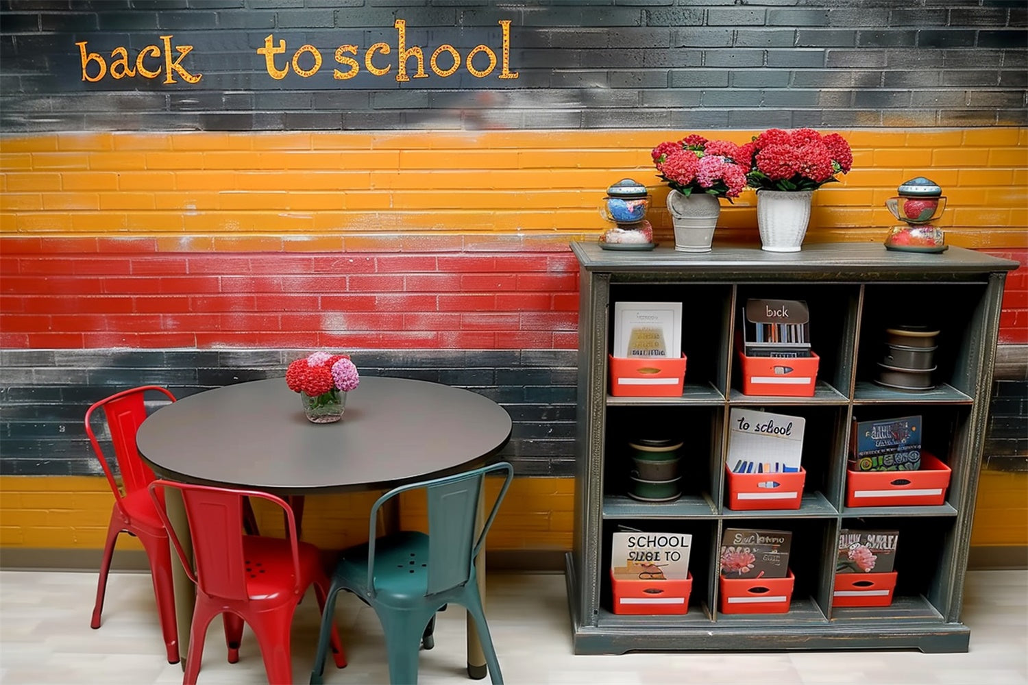Sfondo Da Muro Multicolore Per Il Ritorno A Scuola RR7-198