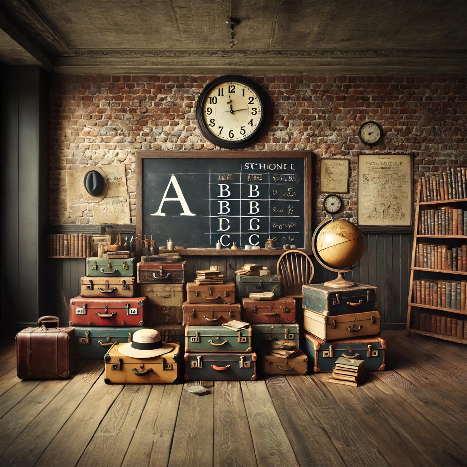 Valigie Per L'Aula Sfondo Per Il Ritorno A Scuola RR7-204