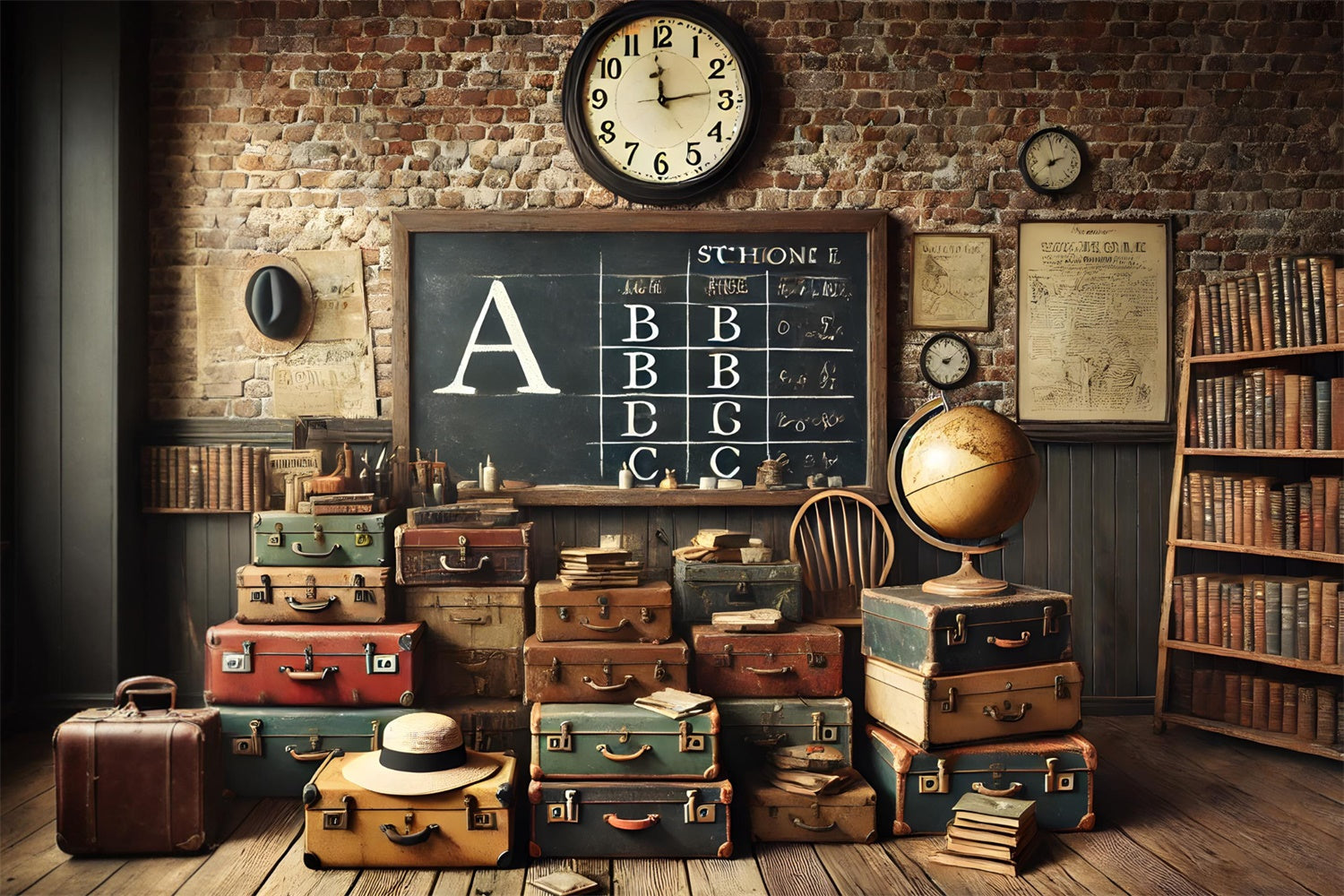 Valigie Per L'Aula Sfondo Per Il Ritorno A Scuola RR7-204