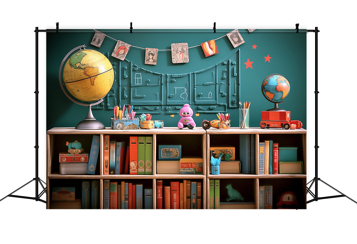 Libri Globe Toys Sfondo Ritorno A Scuola RR7-216