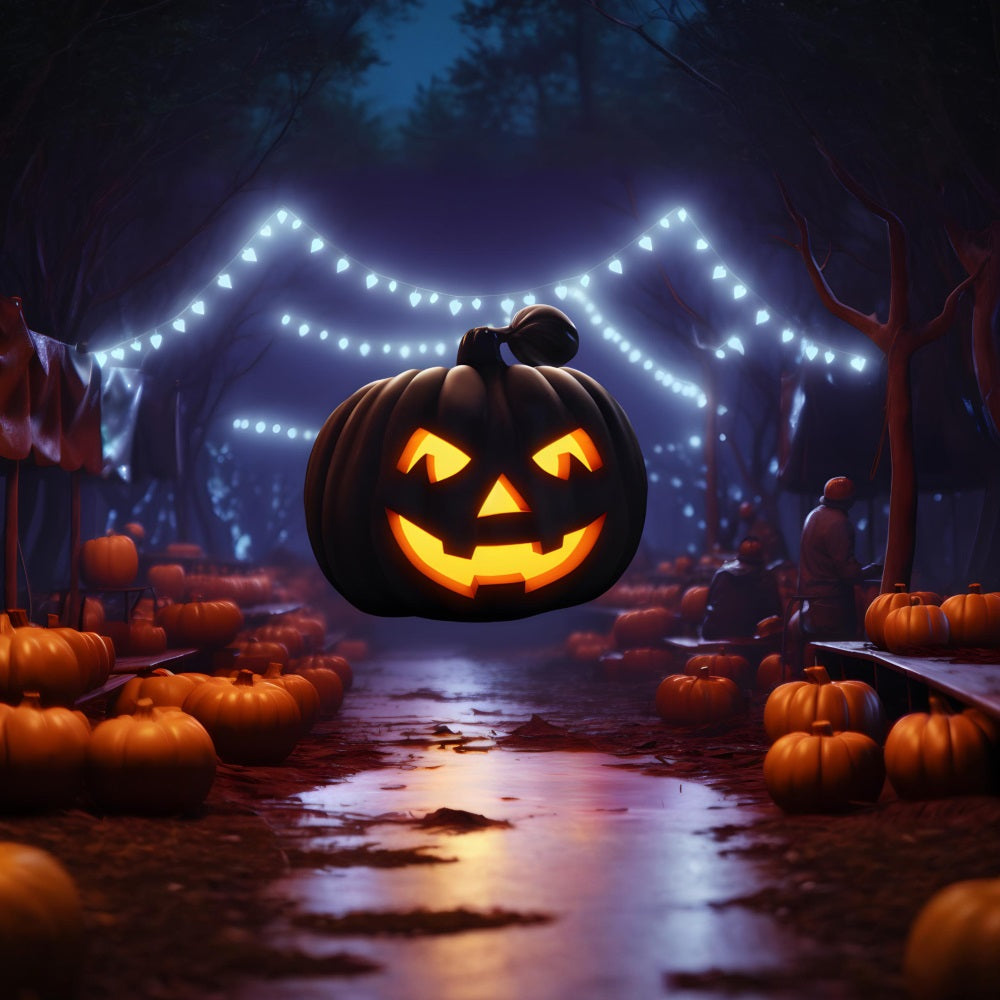 Sfondo Galleggiante Di Halloween Con Jack-O'-Lantern Night RR7-310