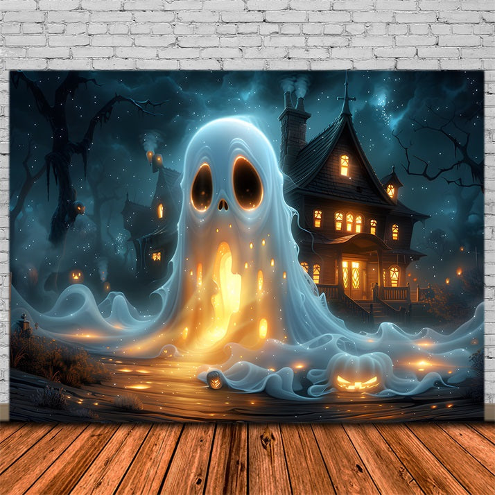 Sfondo Della Villa Dei Fantasmi Infestati Di Halloween RR7-368