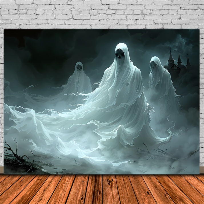 Sfondo Del Trio Di Fantasmi Spettrali Di Halloween RR7-369