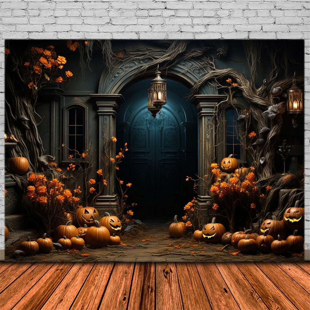 Sfondo Ingresso Candele Zucche Di Halloween RR7-411