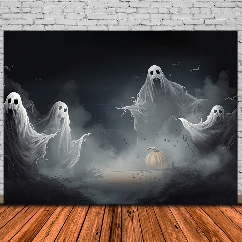 Sfondo Fotografico Di Fantasmi Galleggianti Di Halloween RR7-413