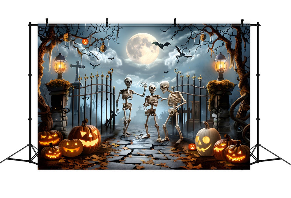 Sfondo Di Zucca Scheletro Di Halloween Horror Gate RR7-456