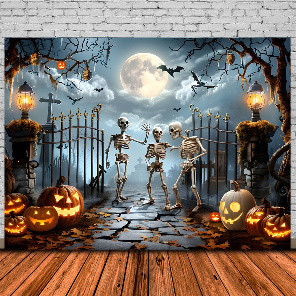 Sfondo Di Zucca Scheletro Di Halloween Horror Gate RR7-456