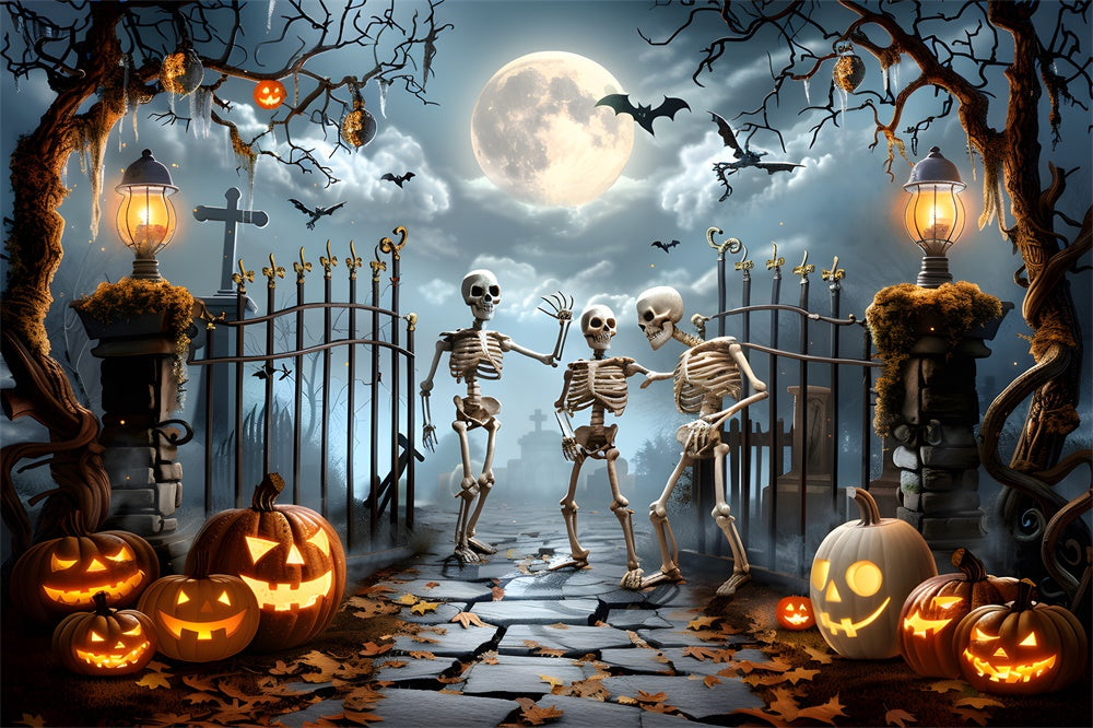 Sfondo Di Zucca Scheletro Di Halloween Horror Gate RR7-456