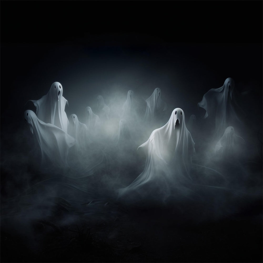 Sfondo Fotografico Di Fantasmi Galleggianti Di Halloween Horror RR7-478