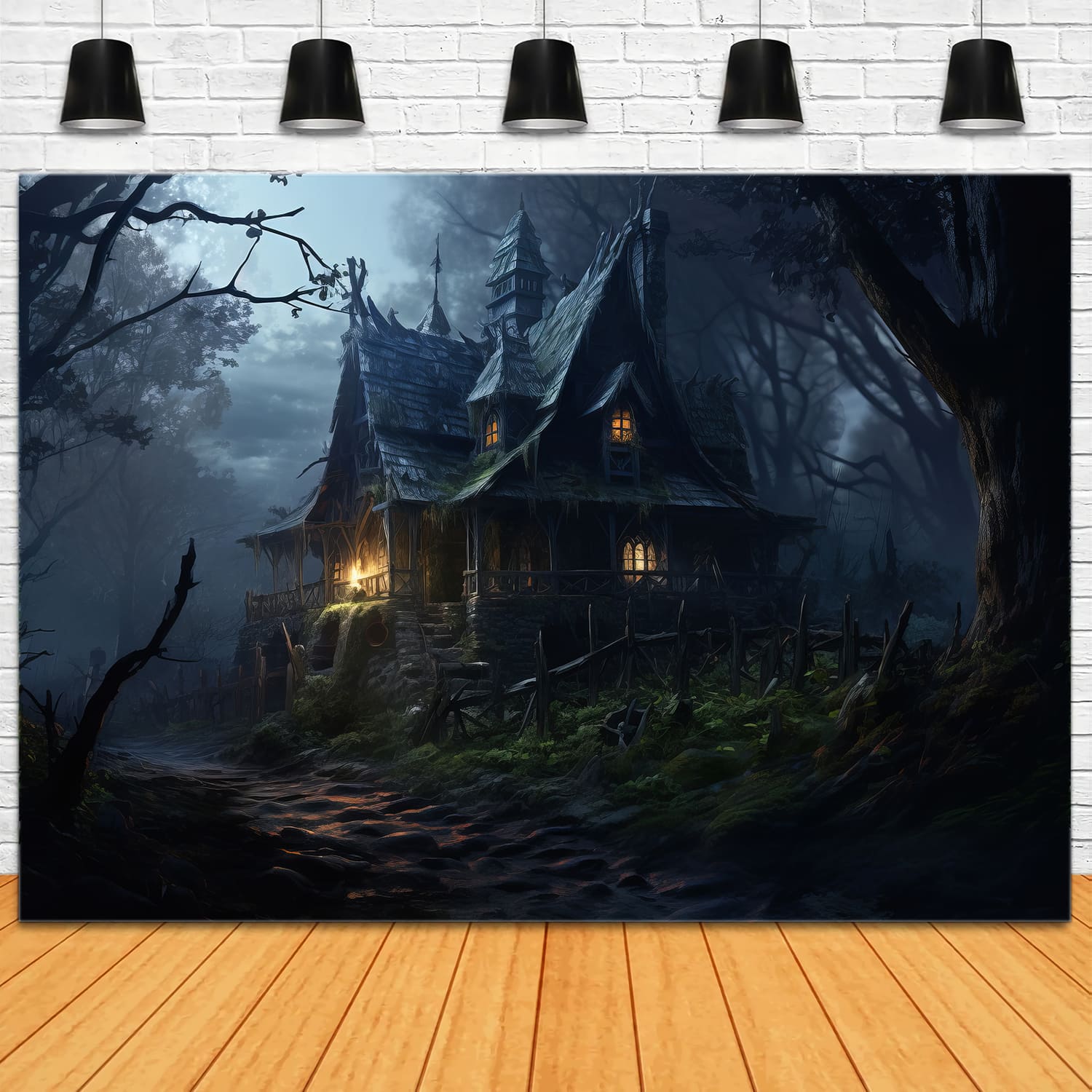 Sfondo Fotografico Della Casa Della Strega Di Halloween RR7-50