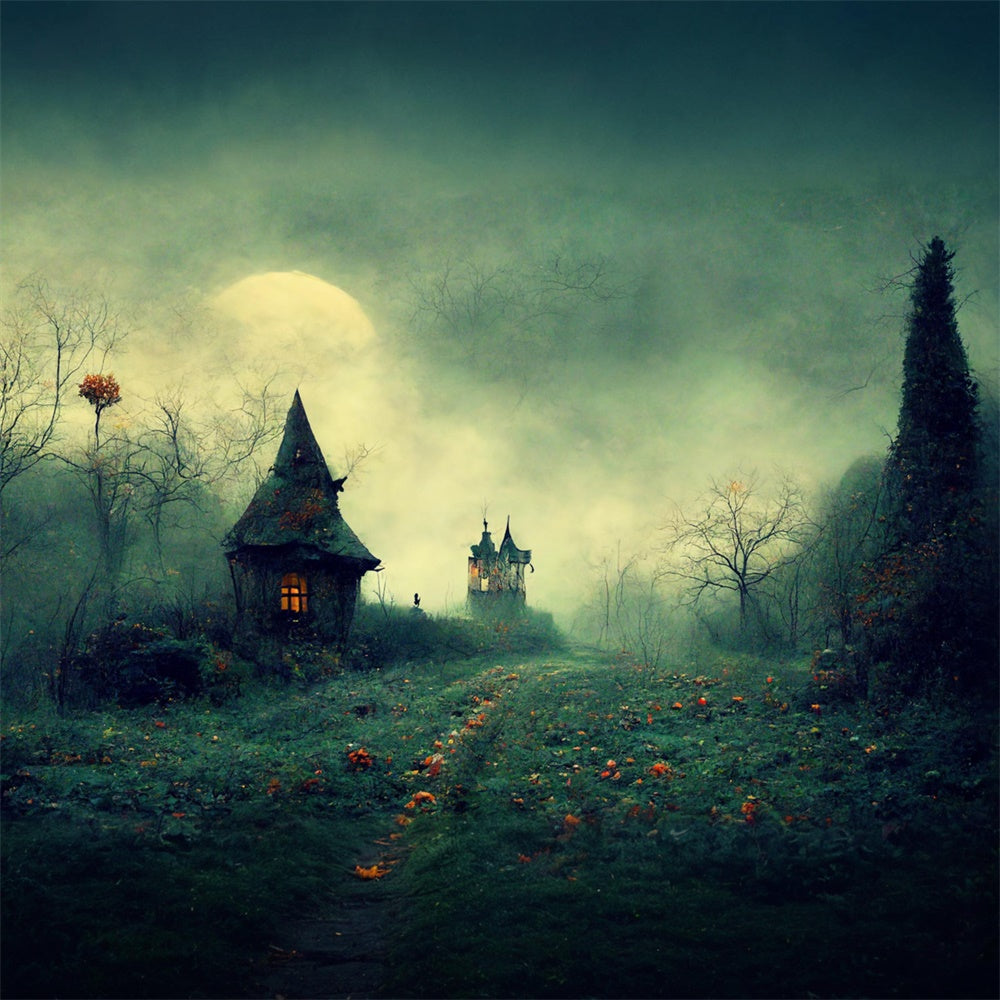 Sfondo Del Sentiero Nel Bosco Spettrale Di Halloween RR7-507