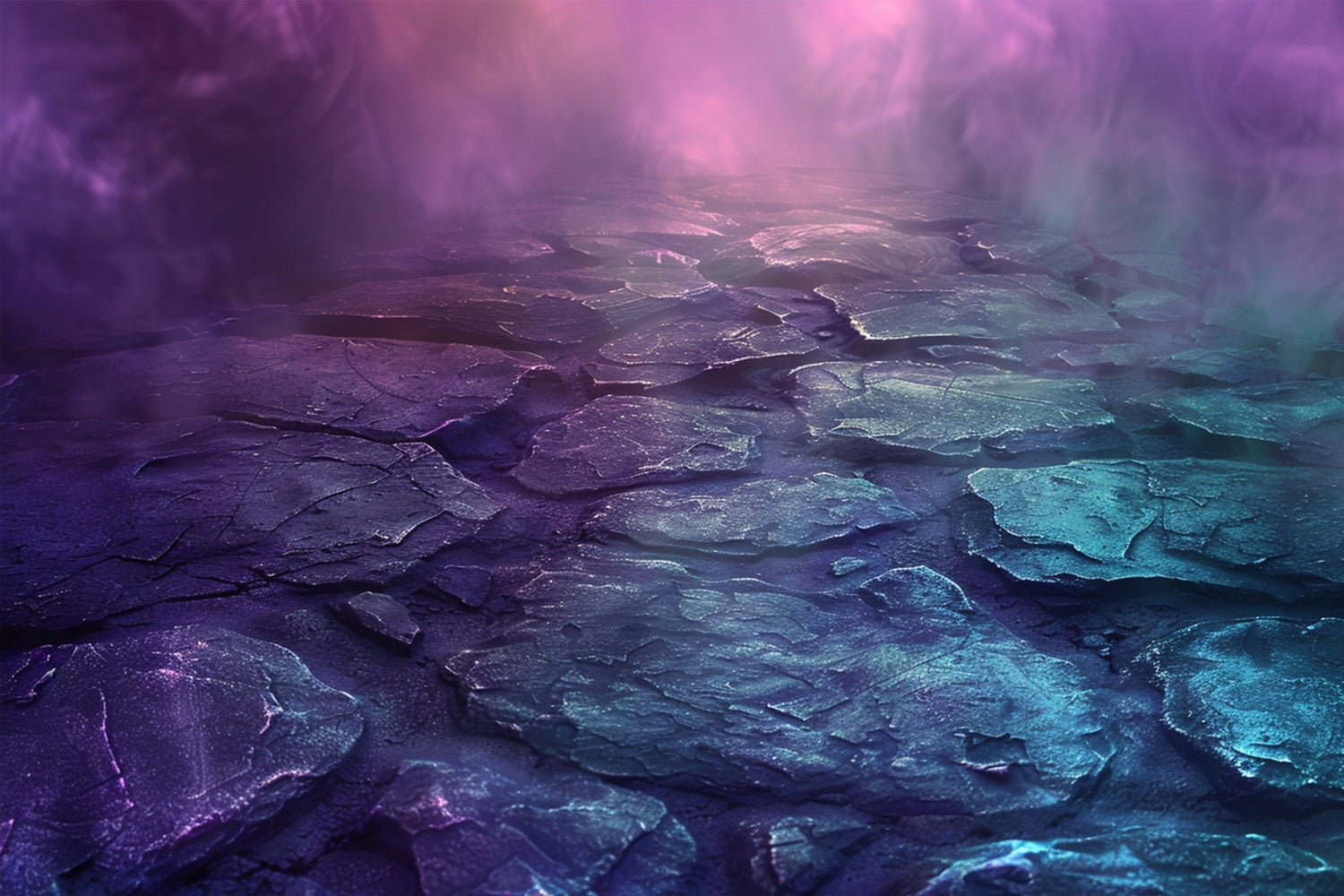 Sfondo Del Pavimento Incantato Del Sentiero Di Pietra Del Crepuscolo RR7-557