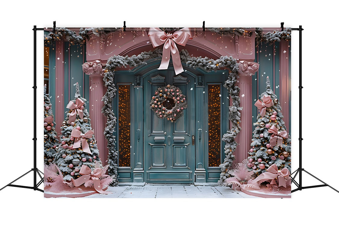 Sfondo Natale Nastro Rosa Winter Wonderland RR7-567