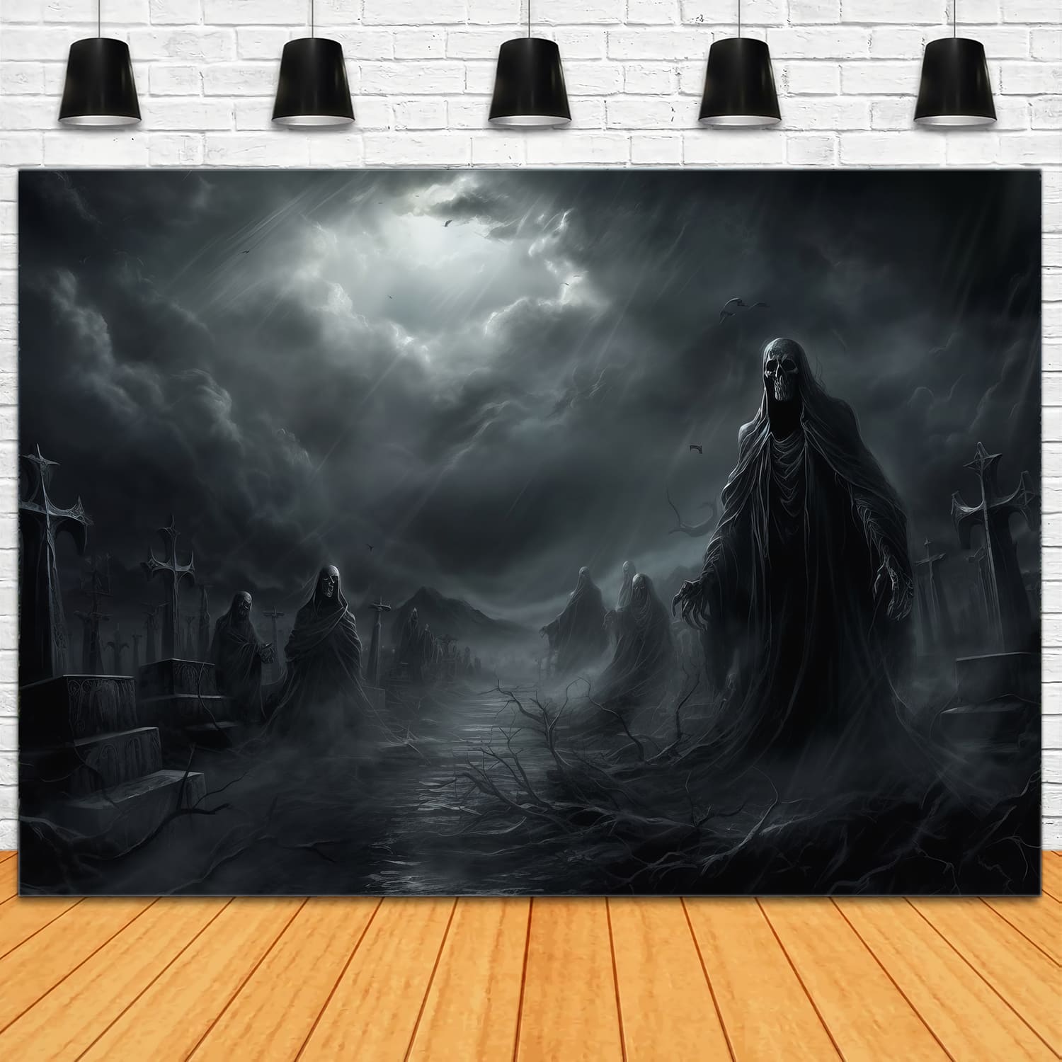 Sfondo Fotografico Di Fantasmi Della Notte Di Halloween RR7-57