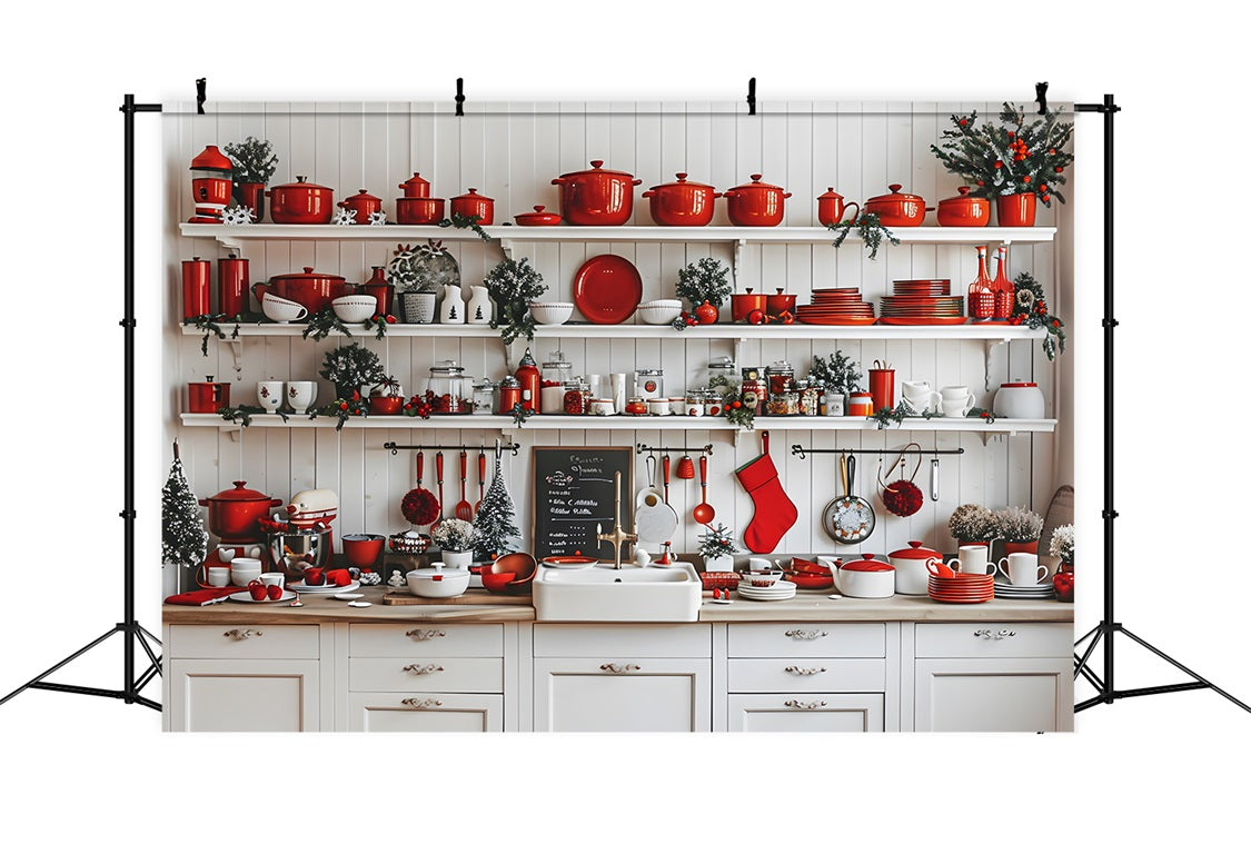 Sfondo Natalizio Del Paese Delle Meraviglie Della Cucina RR7-584