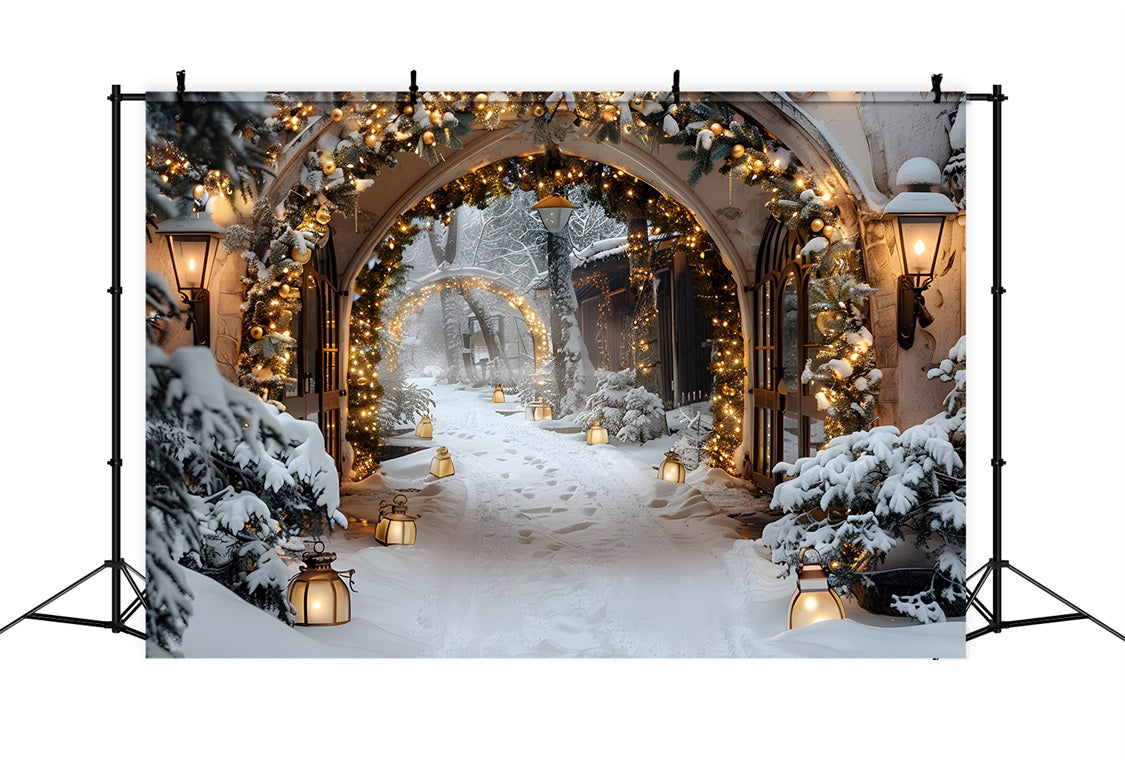 Sfondo Del Percorso Della Lanterna Magica Di Natale RR7-586